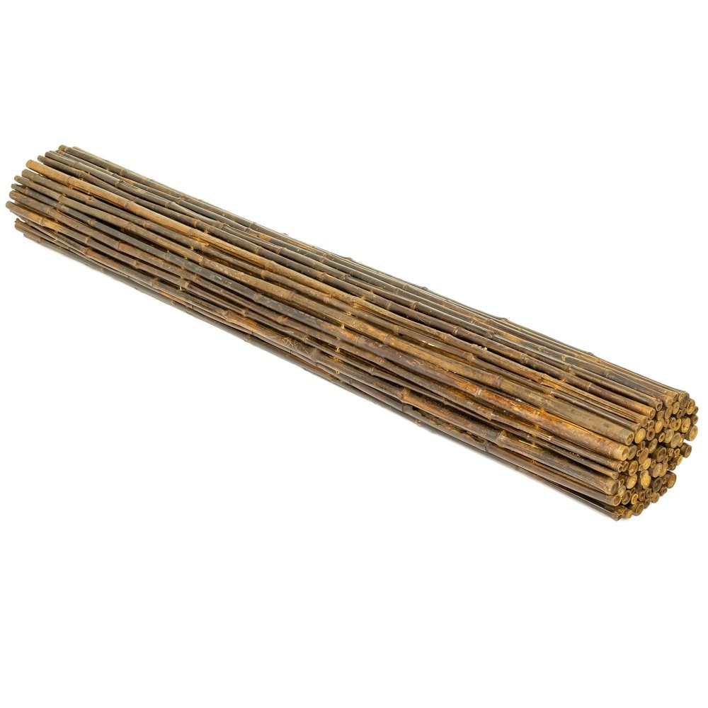 Thick Carbonised Black Bamboo Fencing Screening Roll | Papillon™