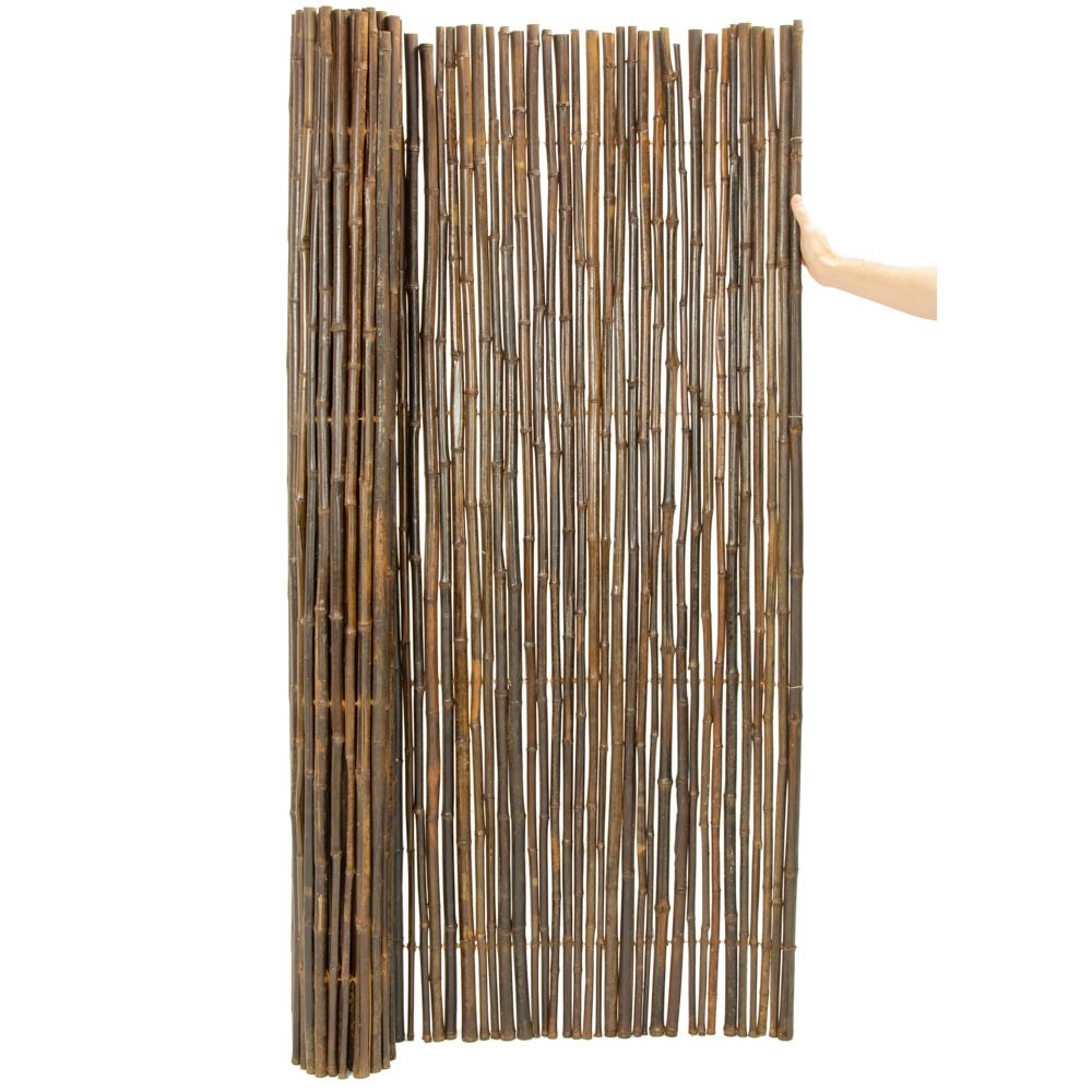 Thick Carbonised Black Bamboo Fencing Screening Roll | Papillon™