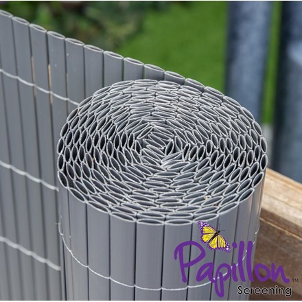 Grey Bamboo Cane Artificial Fencing Screening 4.0m x 2.0m (13ft 1in x 6ft 7in) - | Papillon™
