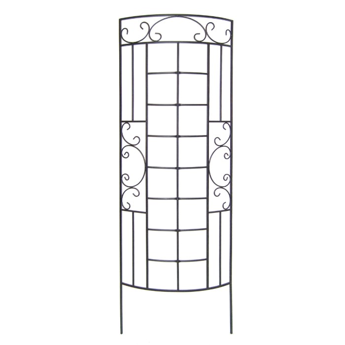 Romantic Curved Black Metal Trellis