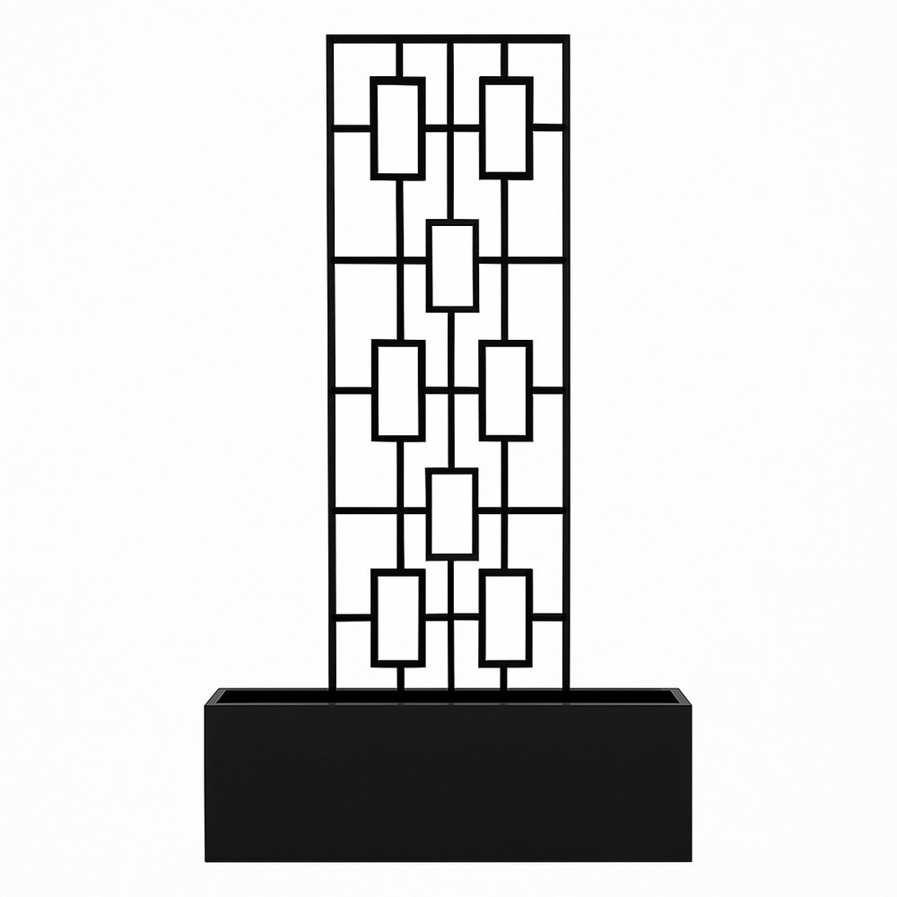 Contemporary Black Metal Trellis Plant Support