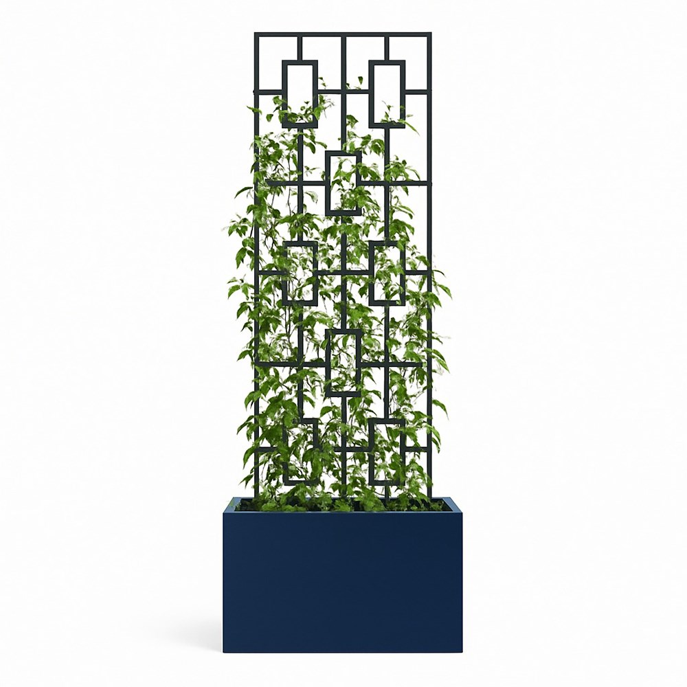 Contemporary Black Metal Trellis Plant Support