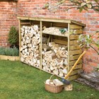 Large Wooden Log store with Slanted Roof 2.29m (7ft 6in)