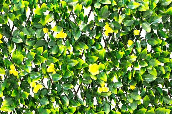 Extendable Artificial Yellow Flower Screening Trellis | Papillon™