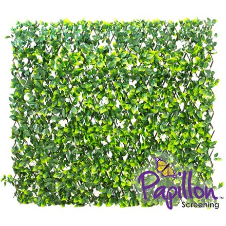 1 x 2m Extendable Artificial White Flower Screening Trellis (3ft 3in x 6ft 7in) - | Papillon™