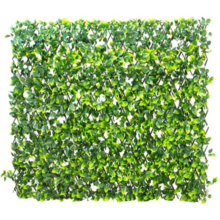 1 x 2m Extendable Artificial White Flower Screening Trellis (3ft 3in x 6ft 7in) - | Papillon™