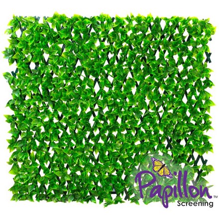 1 x 2m Extendable Artificial Poplar Screening Green Trellis (3ft 3in x 6ft 7in) - | Papillon™