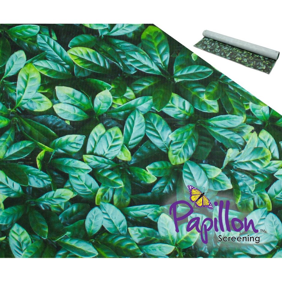 1 x 5m Decorative Leaf Garden Screening Roll (3ft 3in x 16ft 4in) - by Papillon™