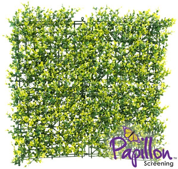50x50cm Light Buxus Artificial Hedge Panel (1ft 7in x 1ft 7in) - by Papillon™