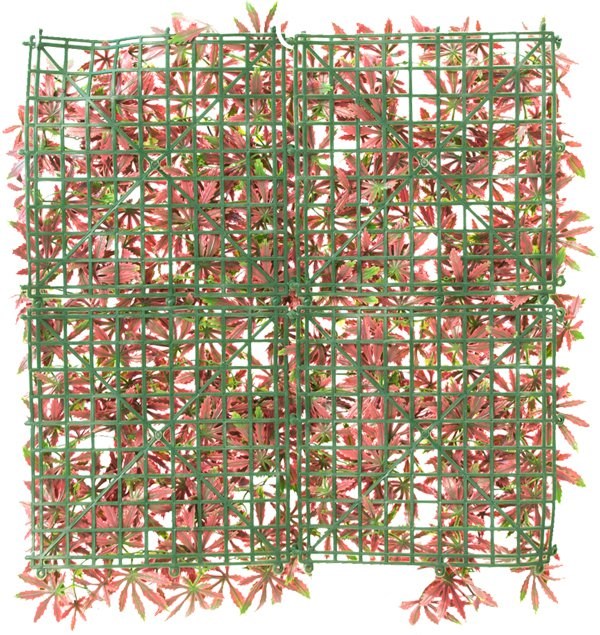 Red Acer Artificial Hedge Screening Panel