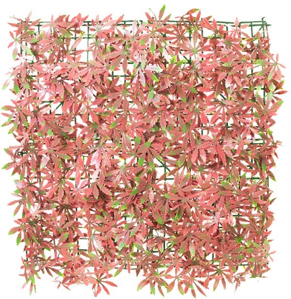 50x50cm Red Acer Artificial Hedge Panel (1ft 7in x 1ft 7in) - by Papillon™