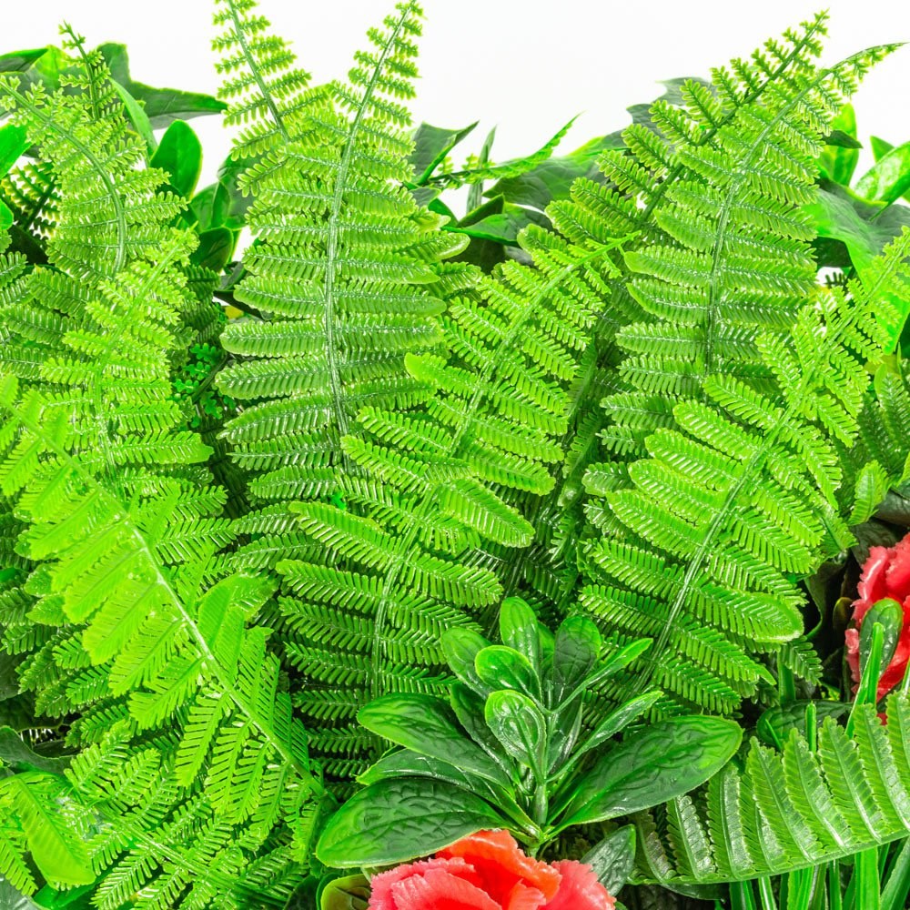 Artificial Living Wall Red Rose Screening Panel