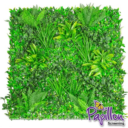 1x1m Artificial Mixed Plants Green Wall Hedge Panel (3ft 3in x 3ft 3in) - | Papillon™