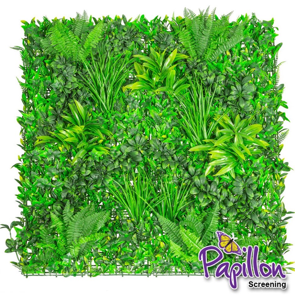 Artificial Mixed Plants Green Wall Hedge Panel | 1m x 1m | Papillon™