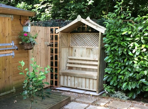 2m (6ft 6in) Dorset Wooden Arbour With Storage Box