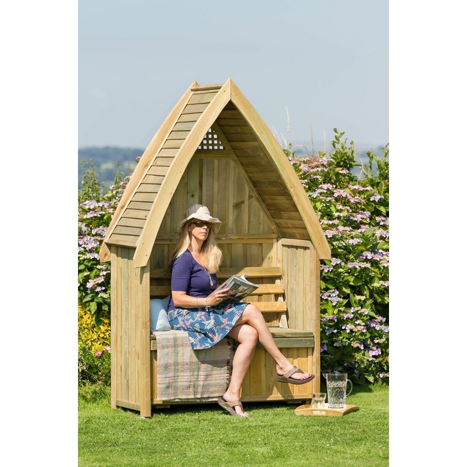 Cheltenham Wooden Two Seater Arbour with Storage Box by Zest 4 Leisure® - 2.3m