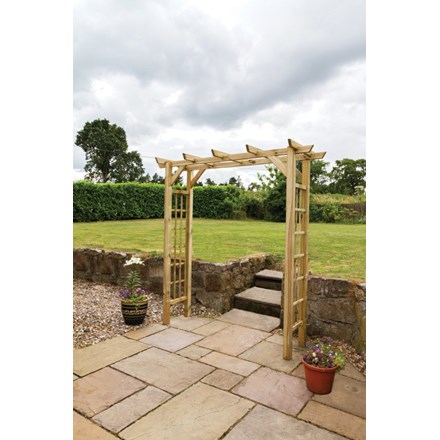 2.1m (6ft 10in) Twilight Wooden Garden Arch by Zest 4 Leisure®