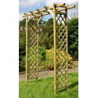 2.1m (6ft 10in) Sunset Arch Wooden Trellis by Zest 4 Leisure®