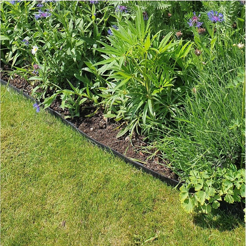 10m Tuffedge Black Plastic Garden Lawn Edging