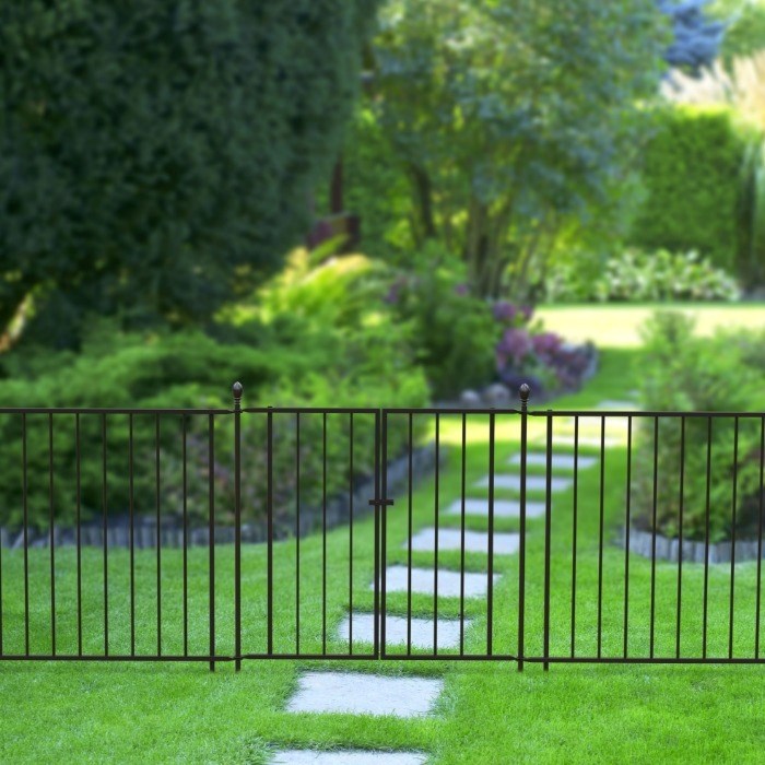 122cm Abbey Road Fence Section Black