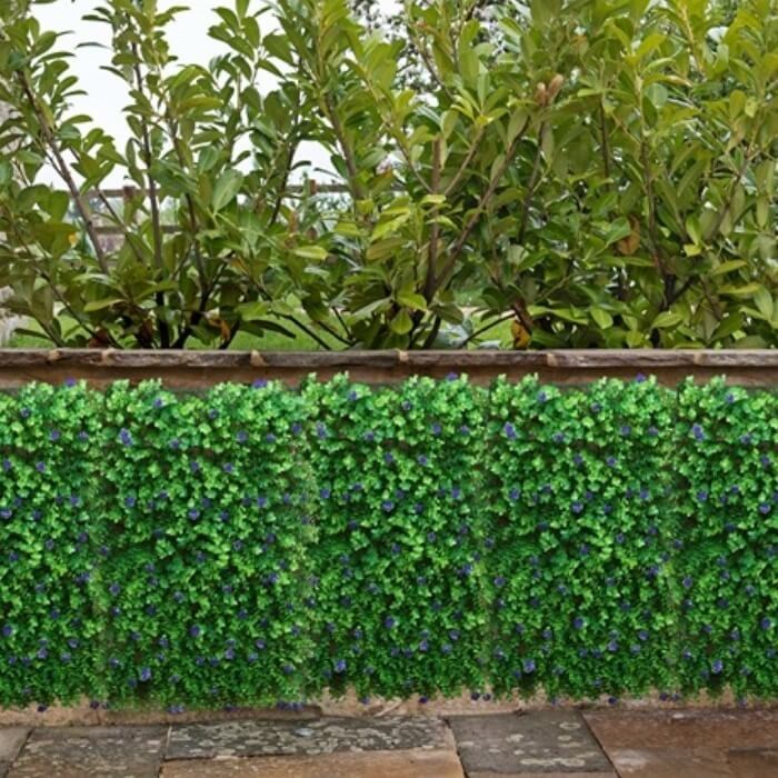 60 x 40cm Violet Bloom Artificial Hedge Screen Panel by Smart Garden