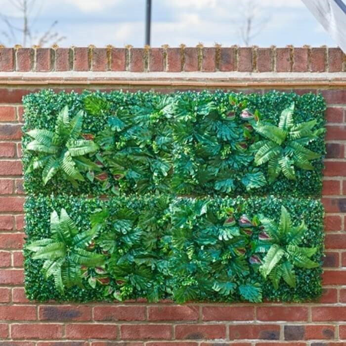 60 x 40cm Faux Living Wall Screen Hedge Panel by Smart Garden