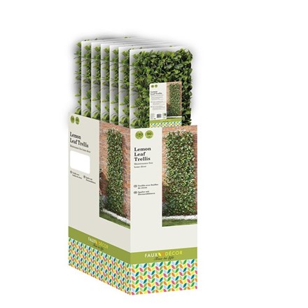 180 x 90cm Lemon Leaf Artificial Willow Hedge Screen Trellis by Smart Garden