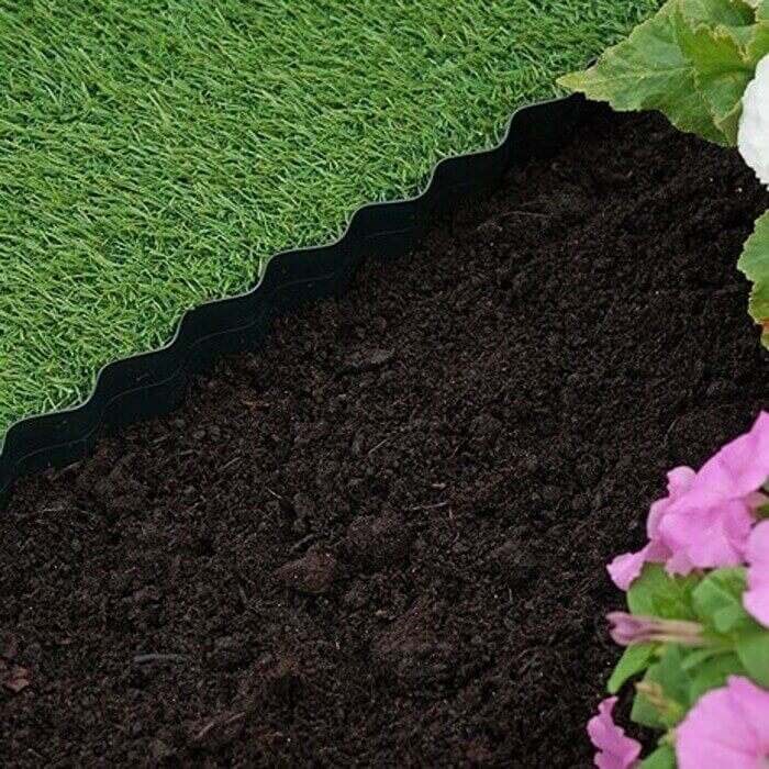 10cm x 10m Plastic Lawn Edging by Smart Garden