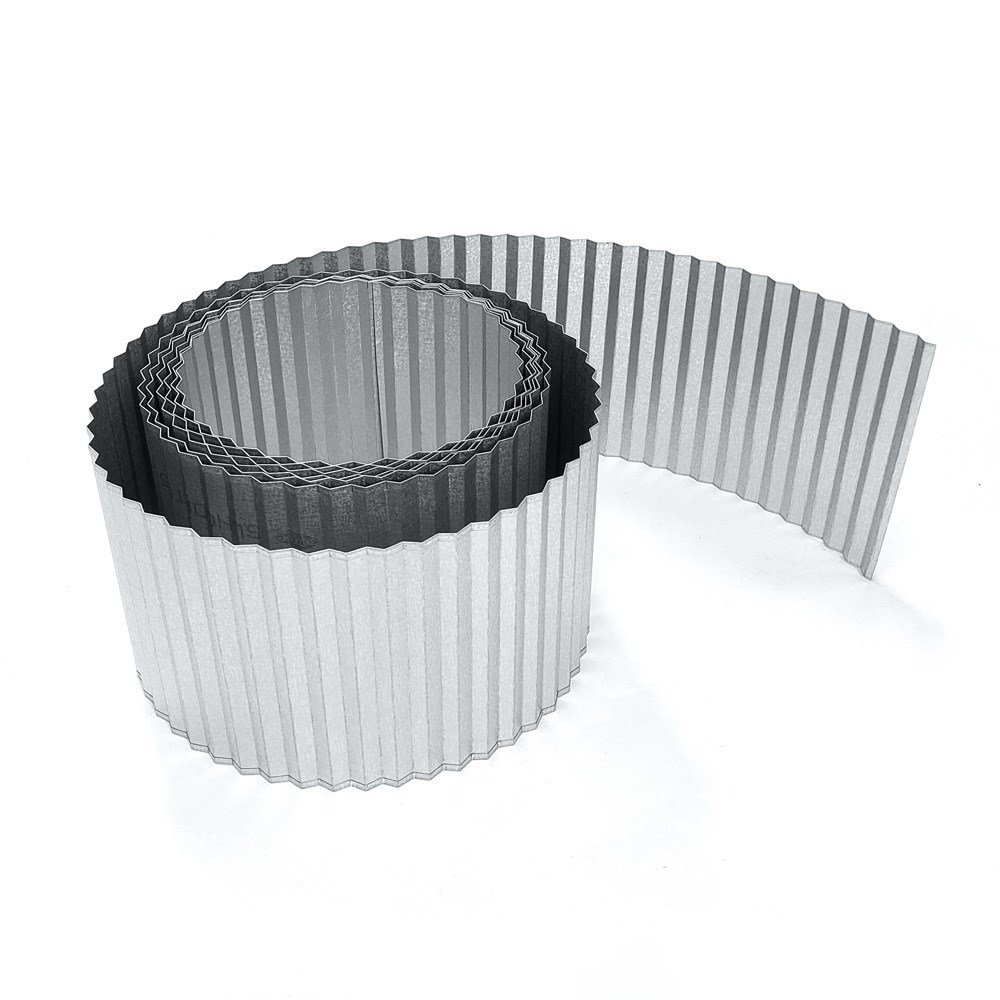5m Galvanised Corrugated Lawn Edging Roll