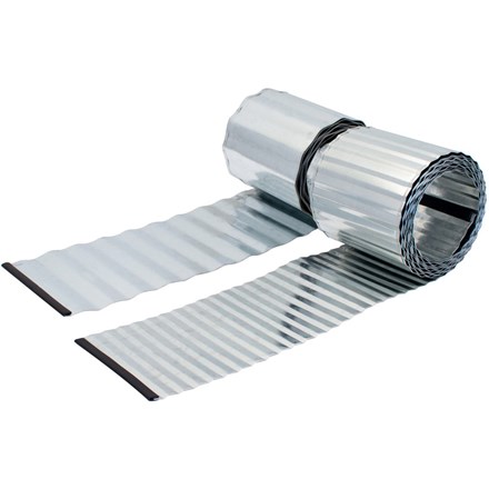 5m Galvanised Lawn Edging Rolls - Corrugated - 15cm