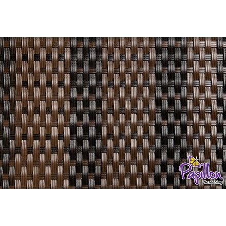 Dark Brown and Black Rattan Weave Artificial Fencing Screening 1.0m x 2.0m - | Papillon™