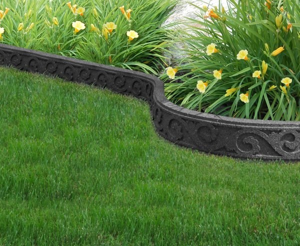 FlexiCurve Scroll Design Garden Edging (10x 1.2m packs) in Grey