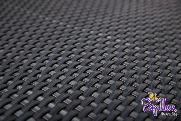 Grey Rattan Weave Artificial Fencing Screening | Papillon™