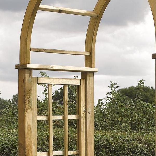 H2.5m (8ft 2in) Wooden Round Top Garden Arch by Rowlinson®