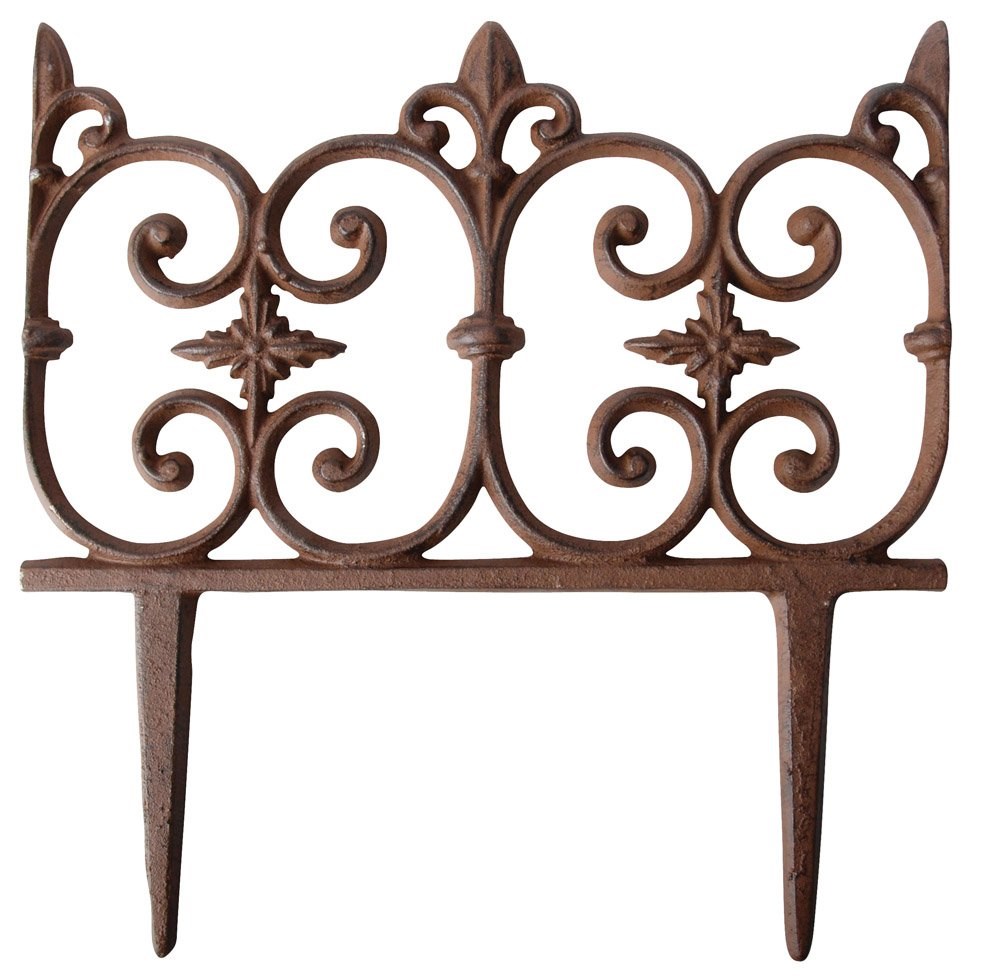 Bronze  Fleur-De-Lis Scroll Garden Edging