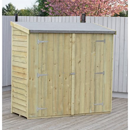 6x3ft | Wooden Overlap Pent Shed | Pressure Treated