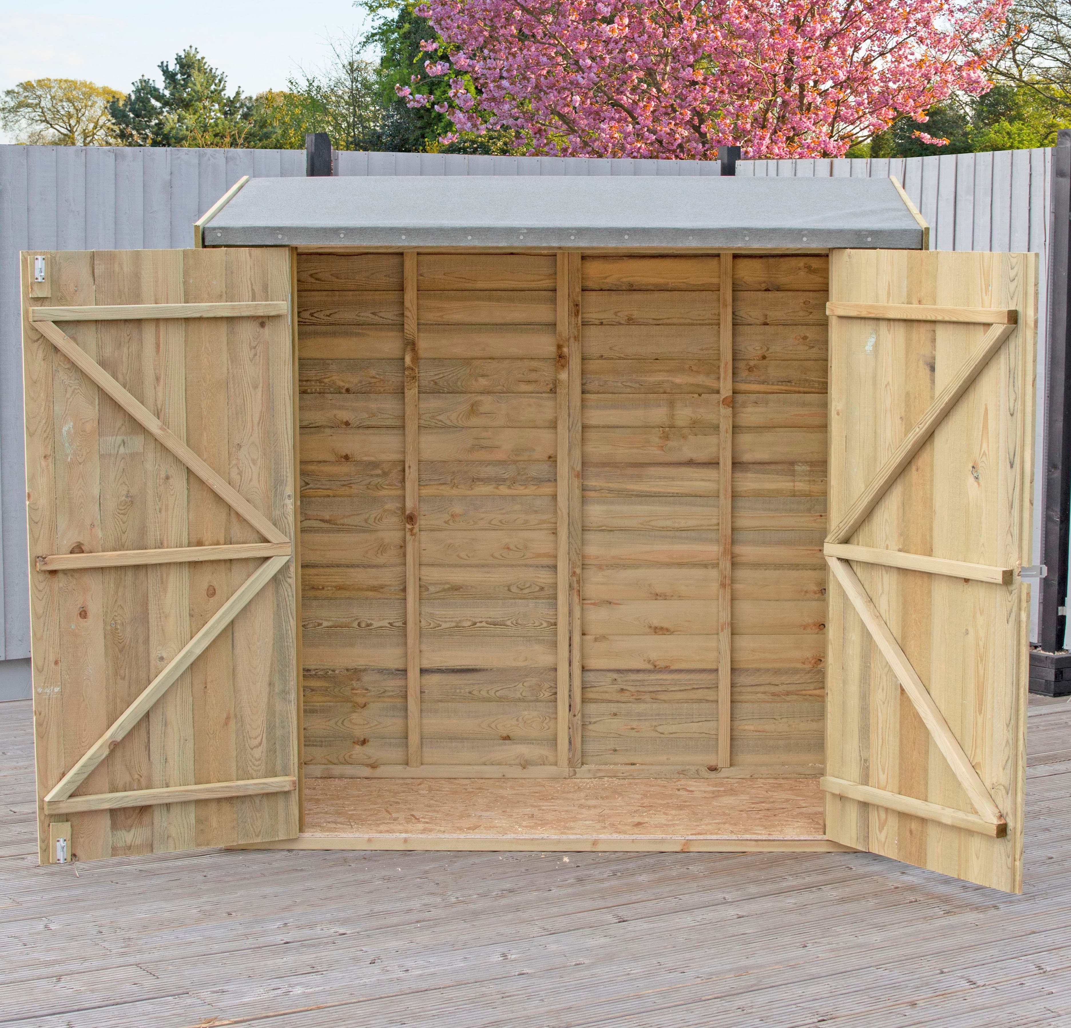 6x3ft | Wooden Overlap Pent Shed | Pressure Treated