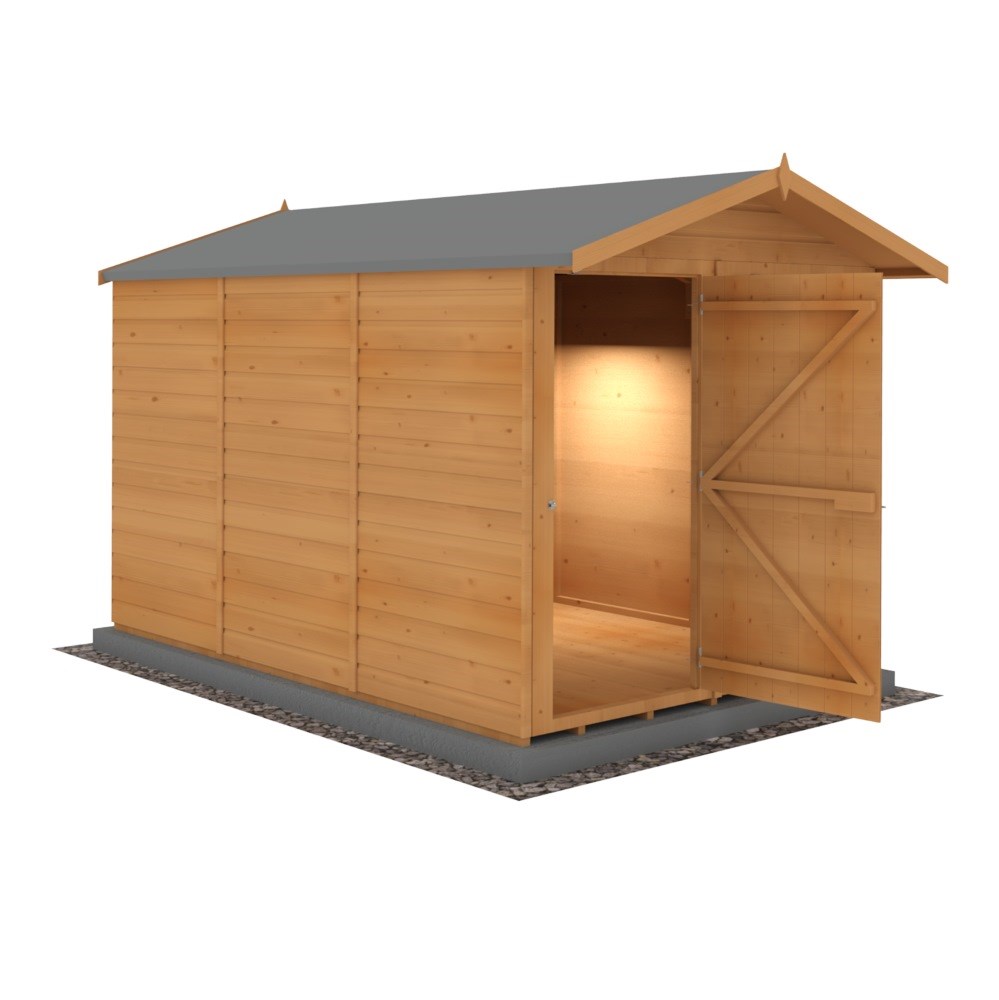 7x10ft | Wooden Apex Barraca Shed with Window | Single Door