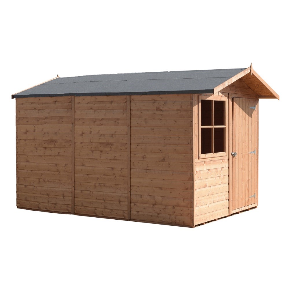 7x10ft | Wooden Apex Barraca Shed with Window | Single Door
