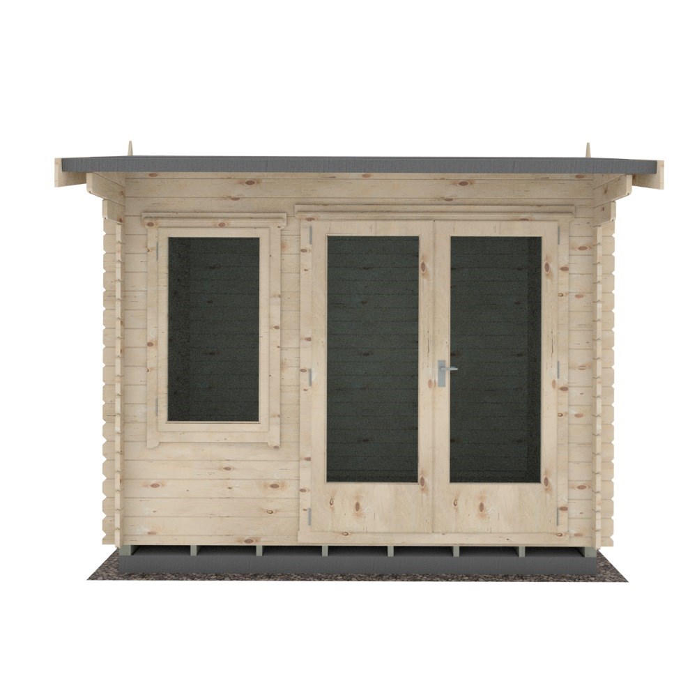 8x10ft | Marlborough Log Cabin | Double Doors