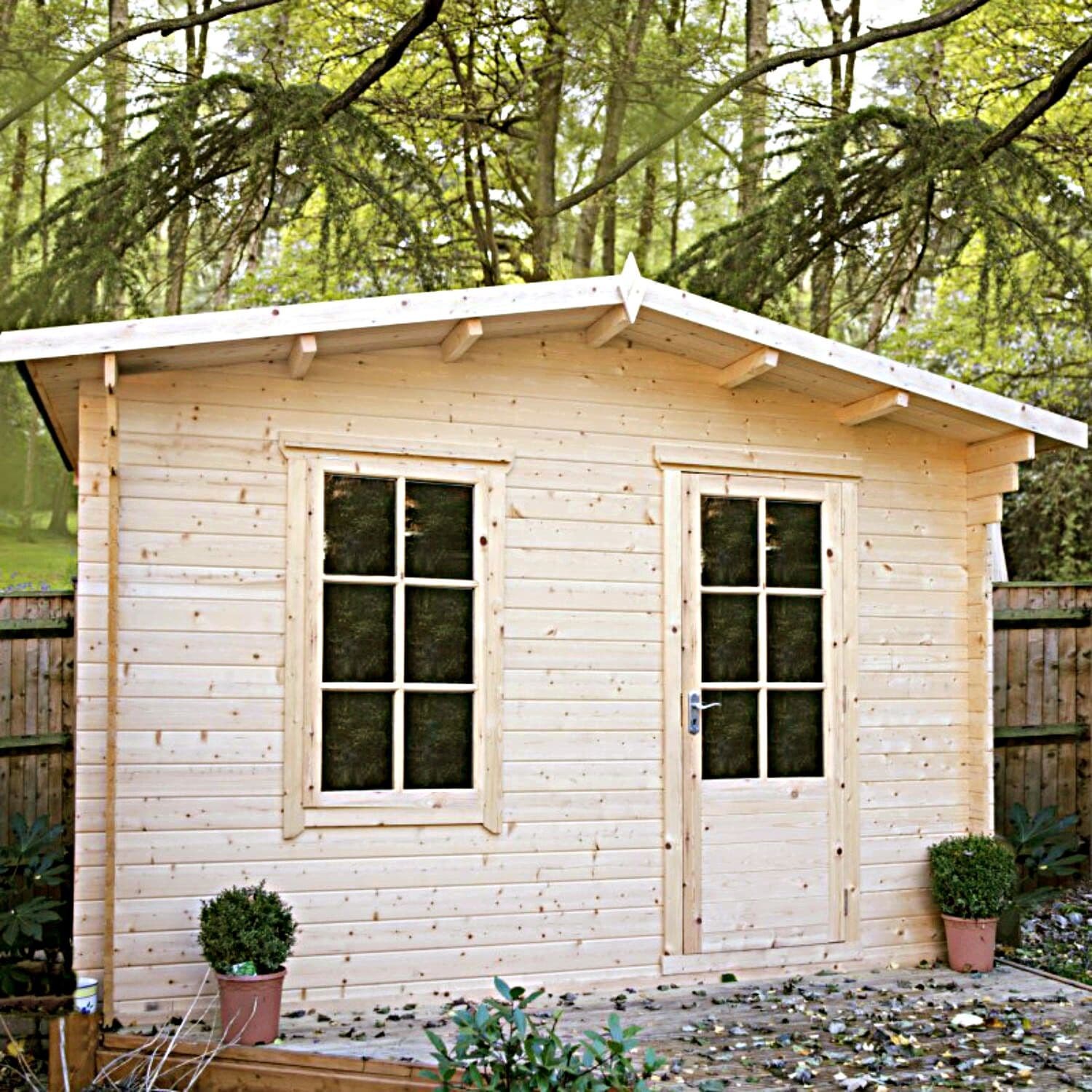 10x8ft | Bucknells Log Cabin | Single Door