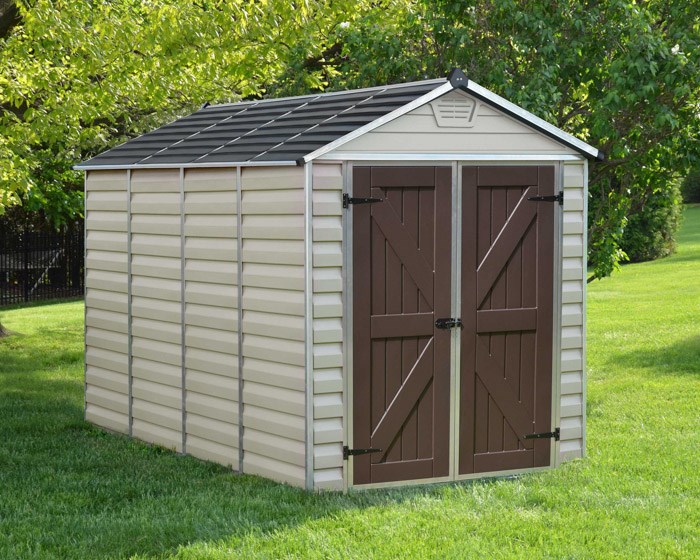 Palram - Canopia Skylight Shed 6x10 Tan-2 Box