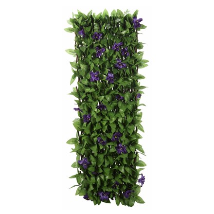 Artificial Hedging - Artificial Foliage and Lilac Bloom Trellis 180x60cm | Smart Garden
