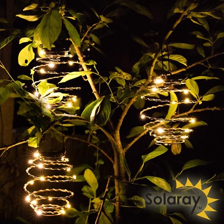 Set of 6 Solar Spiral Lantern LED Lights by Solaray