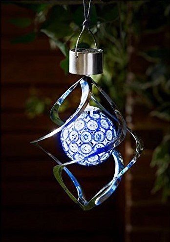 Hanging Solar Wind Spinner Colour Changing Light by Solaray