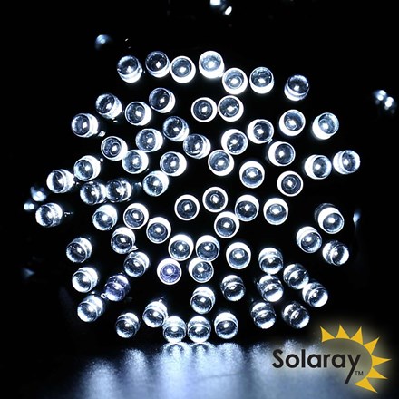 2 X 5m 30 White LED Solar Fairy String Lights by Solaray