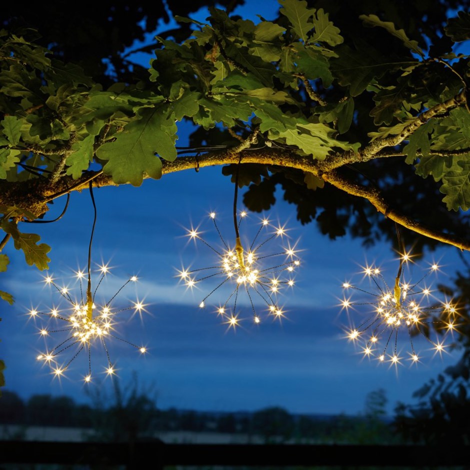 3 Solar Powered Starburst Effect Fairy Lights By Smart Solar