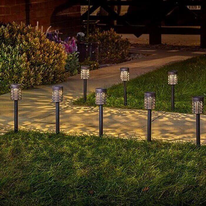 Set of 8 Moroccan Style Biba Solar Stake Lights by Smart Garden
