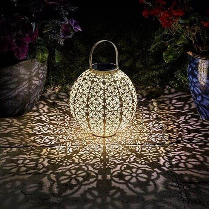 Damasque Cream Solar Lantern by Smart Garden