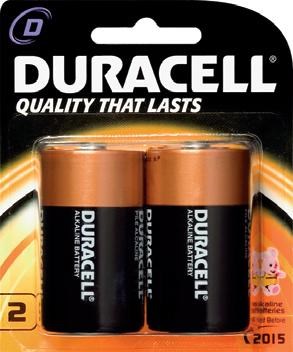 Duracell D Battery - Pack of 2